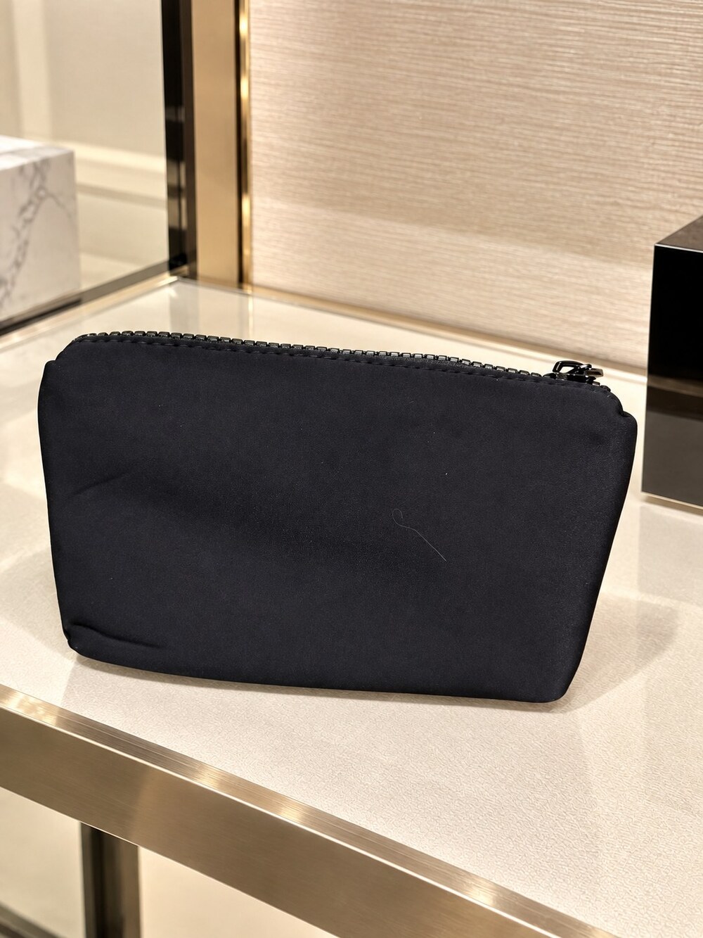 Chanel Black Zip Cosmetic Pouch | Polished Zip-Top Design - Picture 3 of 6